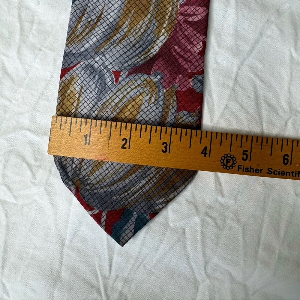 Vincent van Gogh Collection Neck Tie Floral Painting with Grid‎